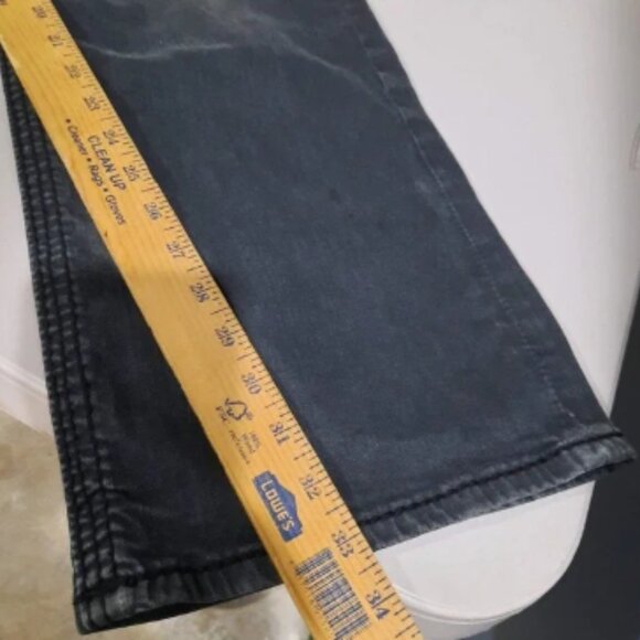 Rock Revival Jeans Mens‎ 42x33 Washed Black Dan Alt Straight Distressed - Picture 12 of 14